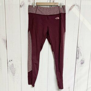 The North Face Women’s FlashDry Leggings Large Red Colorblock EUC